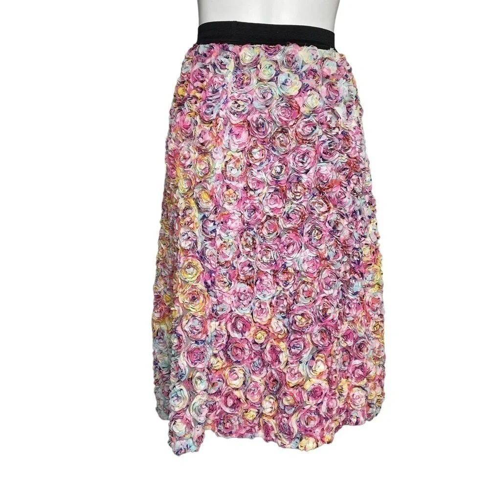 Leith 3D floral skirt small